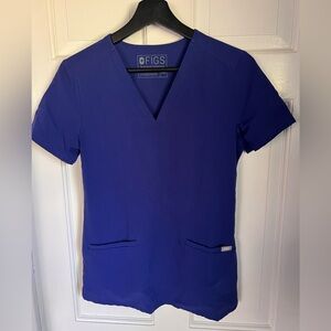 Figs Casma Three-pocket scrub top Royal Blue XXS